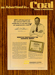 Martin Guarantee ad in Coal Mine & Processing Magazine from 1983.